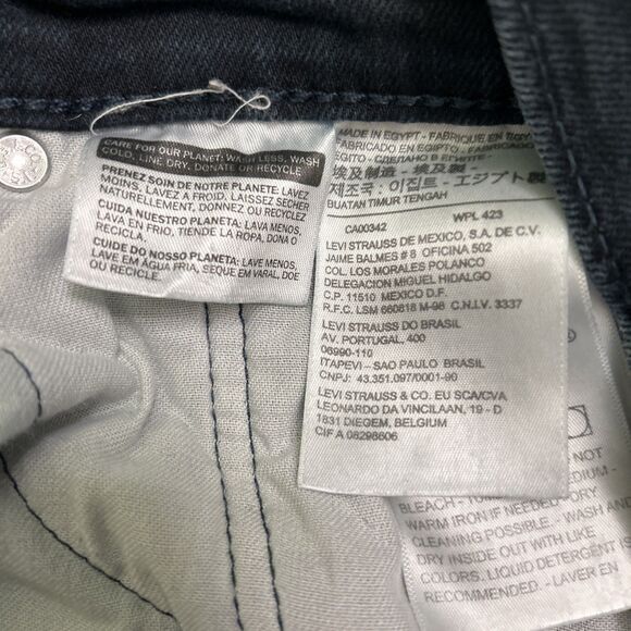 Levi’s 502™ Taper Fit Men’s Jeans Deep Blue W32 L30 Mid Rise Stretch Denim - Picture 3 of 8